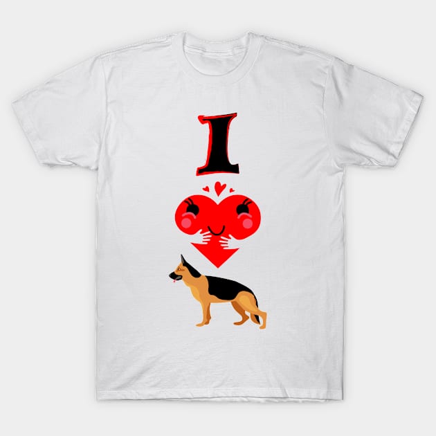 I heart my German Shepherd T-Shirt by Pet & Nature Lovers